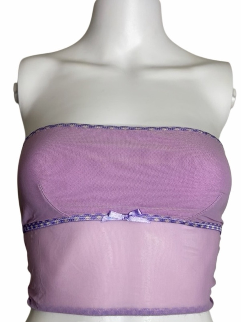 Urban Outfitters  Strapless Bandeau Crop Top Lavender Small